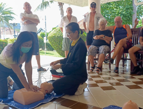 Nurses Provide Defibrillator Training at THP2